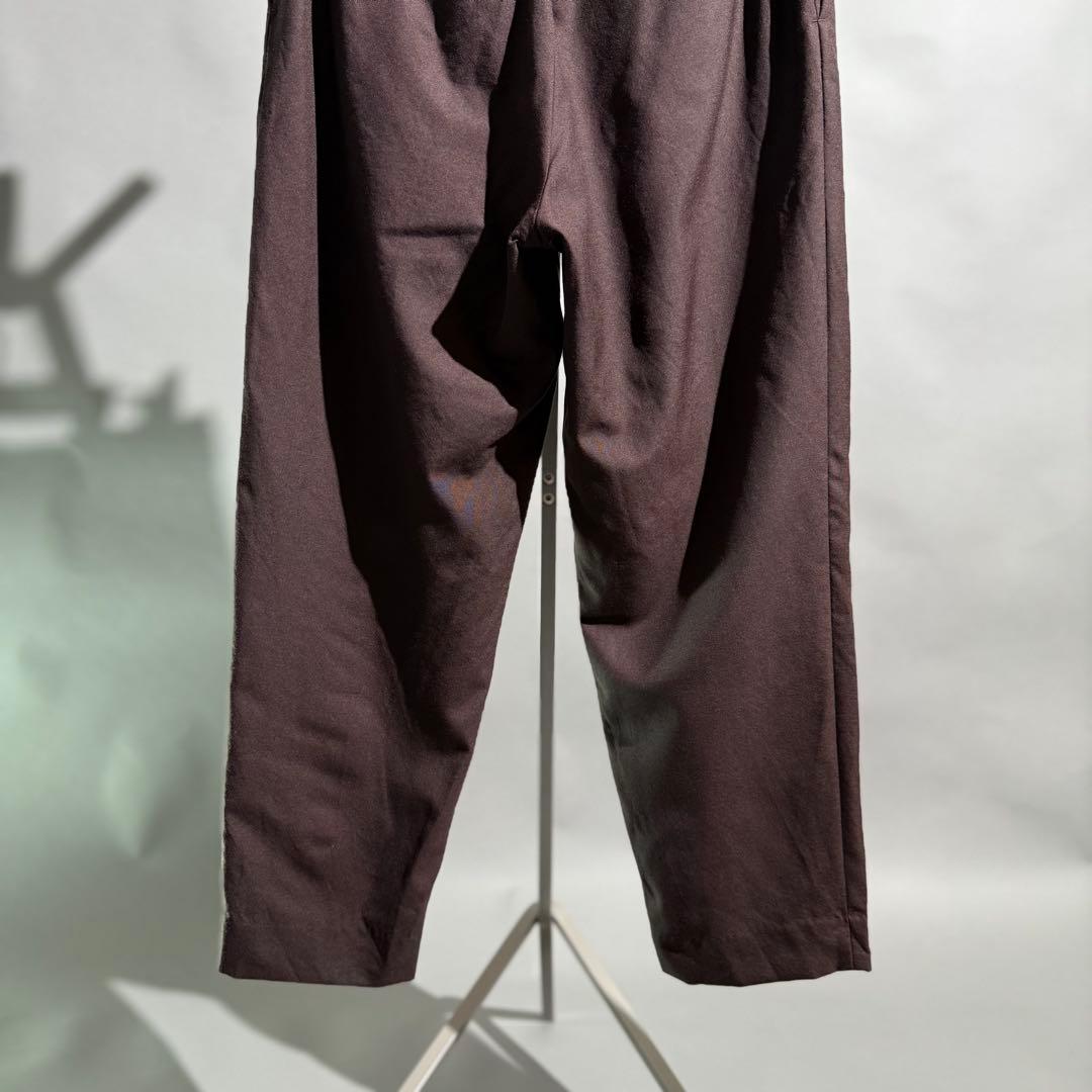 MARKAWARE ペグトップウールスラックス 2 ダークブラウン