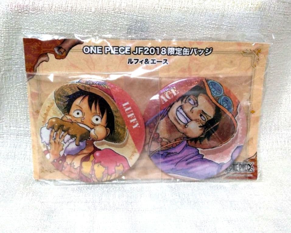 ワンピース JF2018限定 缶バッジ ルフィ&エース 2個セット