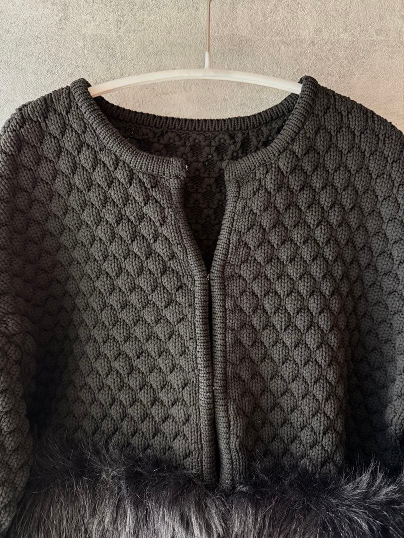 maisondeDolce.ファーリーNT ニットカーディガン