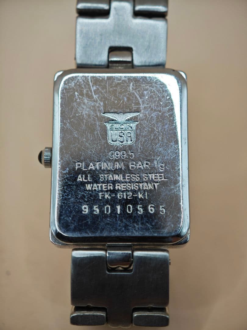 プラチナインゴット 999.5　埋め込み腕時計