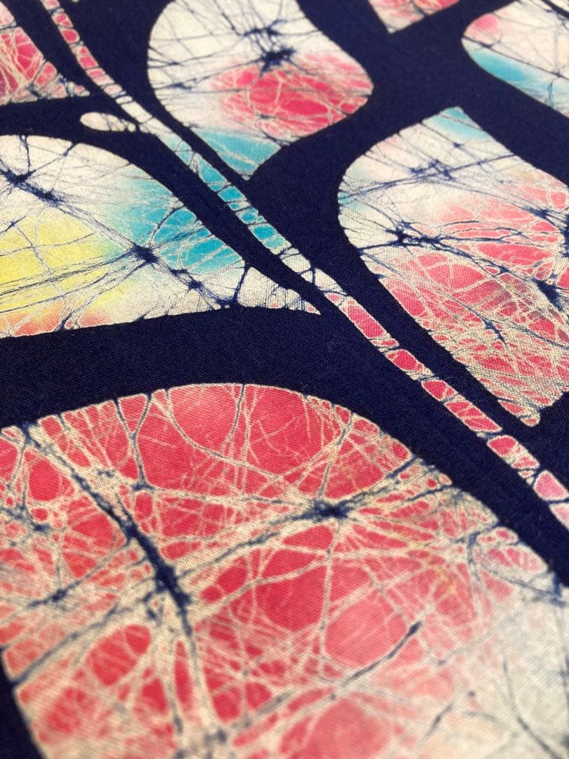 浴衣反物　竺仙　未仕立て　ロウケツ