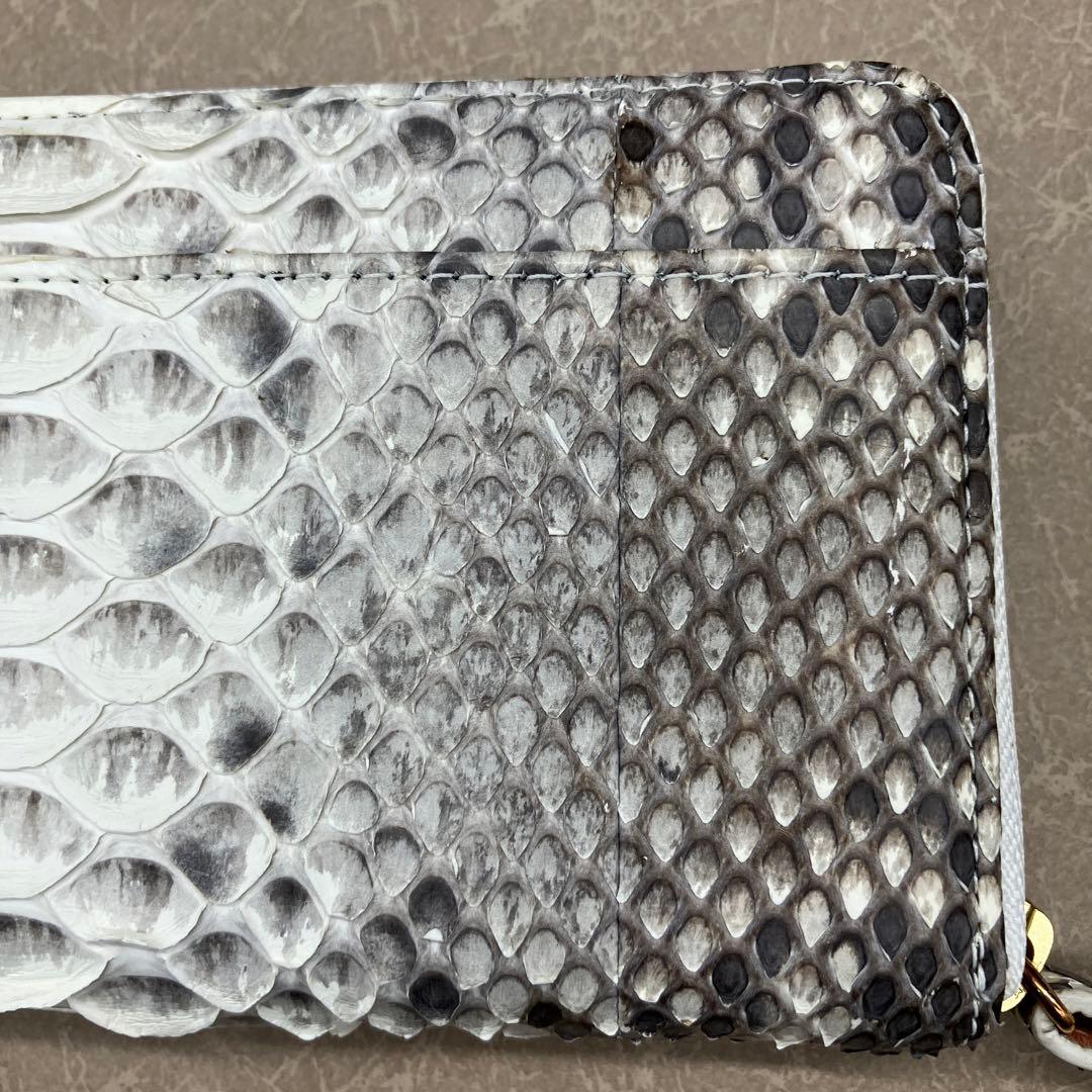 Toukagen トウカゲン　パイソン 長財布　パイソンレザー 財布　白蛇