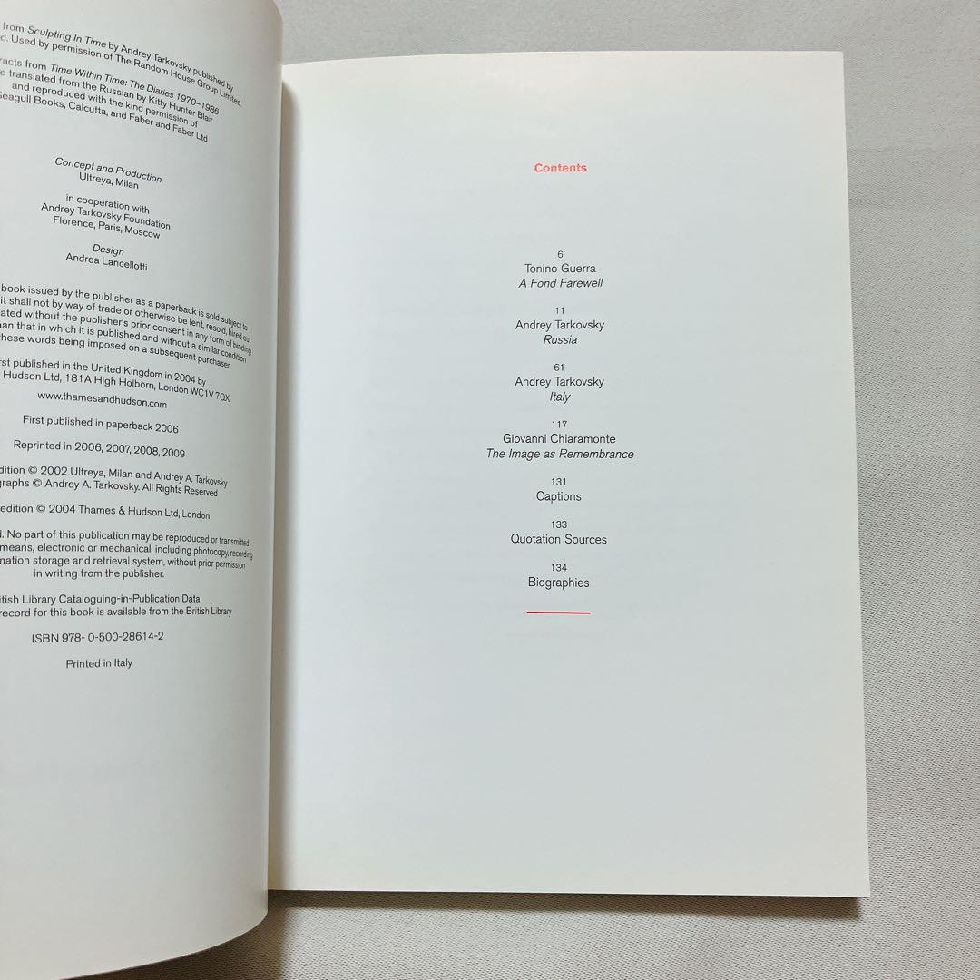 タルコフスキー ポラロイド Tarkovskyインスタントライト写真集