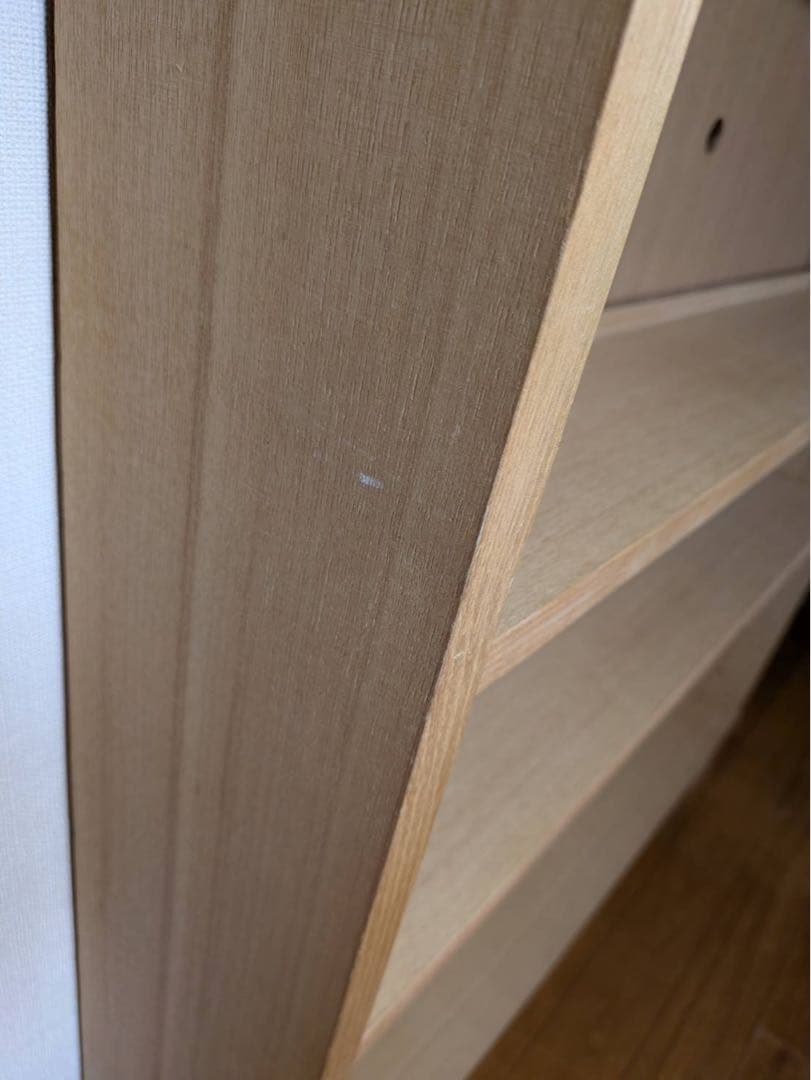 ■送料込■無印良品 木製薄型ラック ワイド小 奥行14cm 本棚 棚