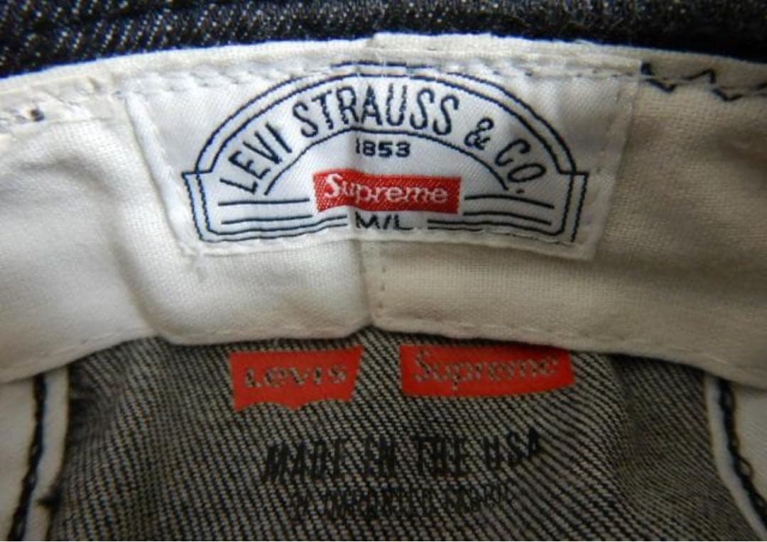 SUPREME Levi's ハット USA ブラックデニム 70506 501