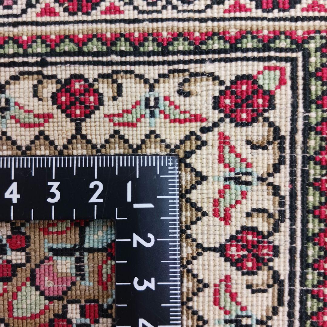 Y2824 高級ペルシャ絨毯 クム産 シルク100% 手織り タペストリー