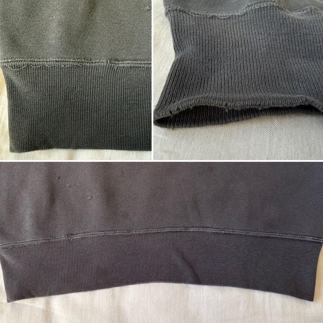 60s Wisconsin ヴィンテージスウェット ブラック カラーフロッキー