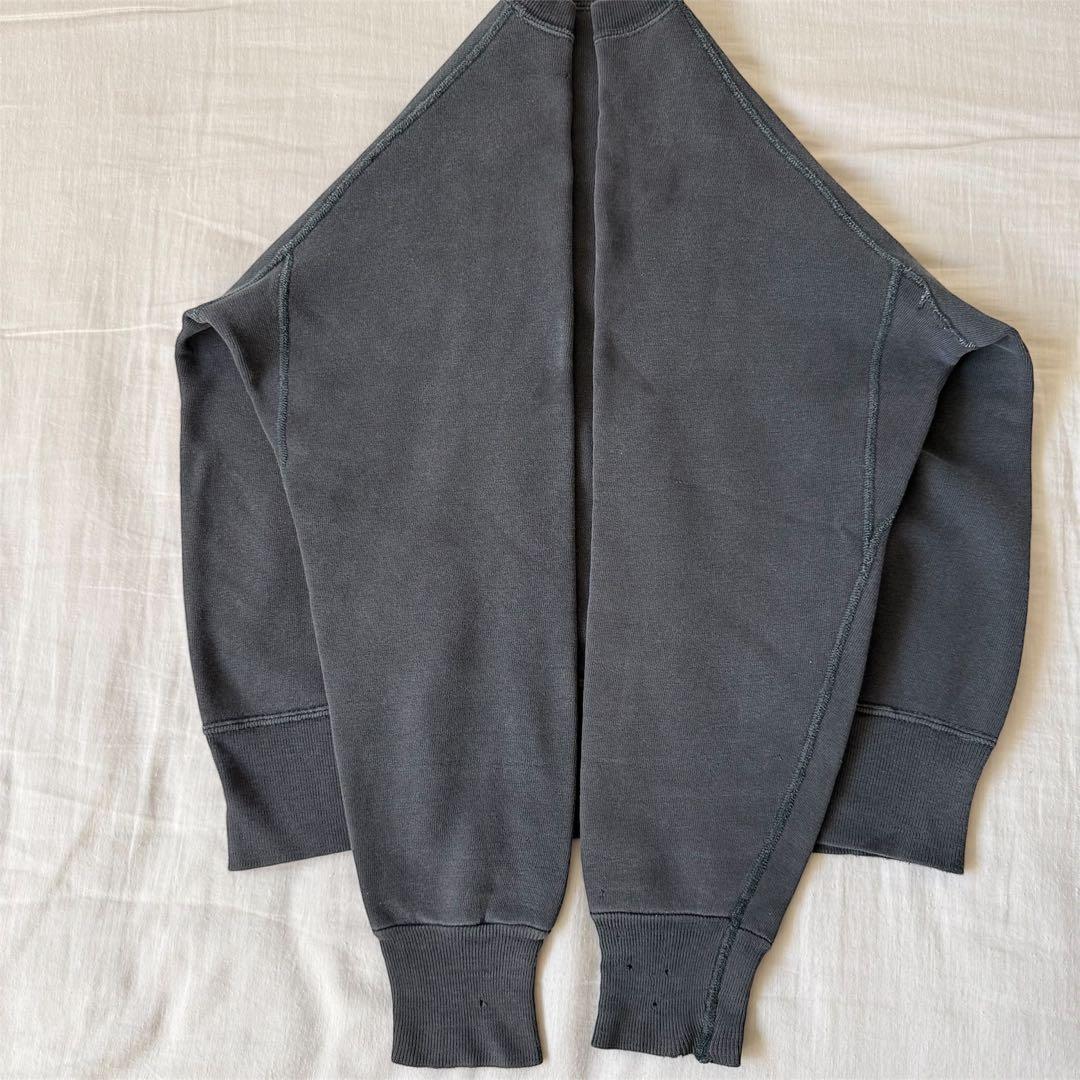 60s Wisconsin ヴィンテージスウェット ブラック カラーフロッキー