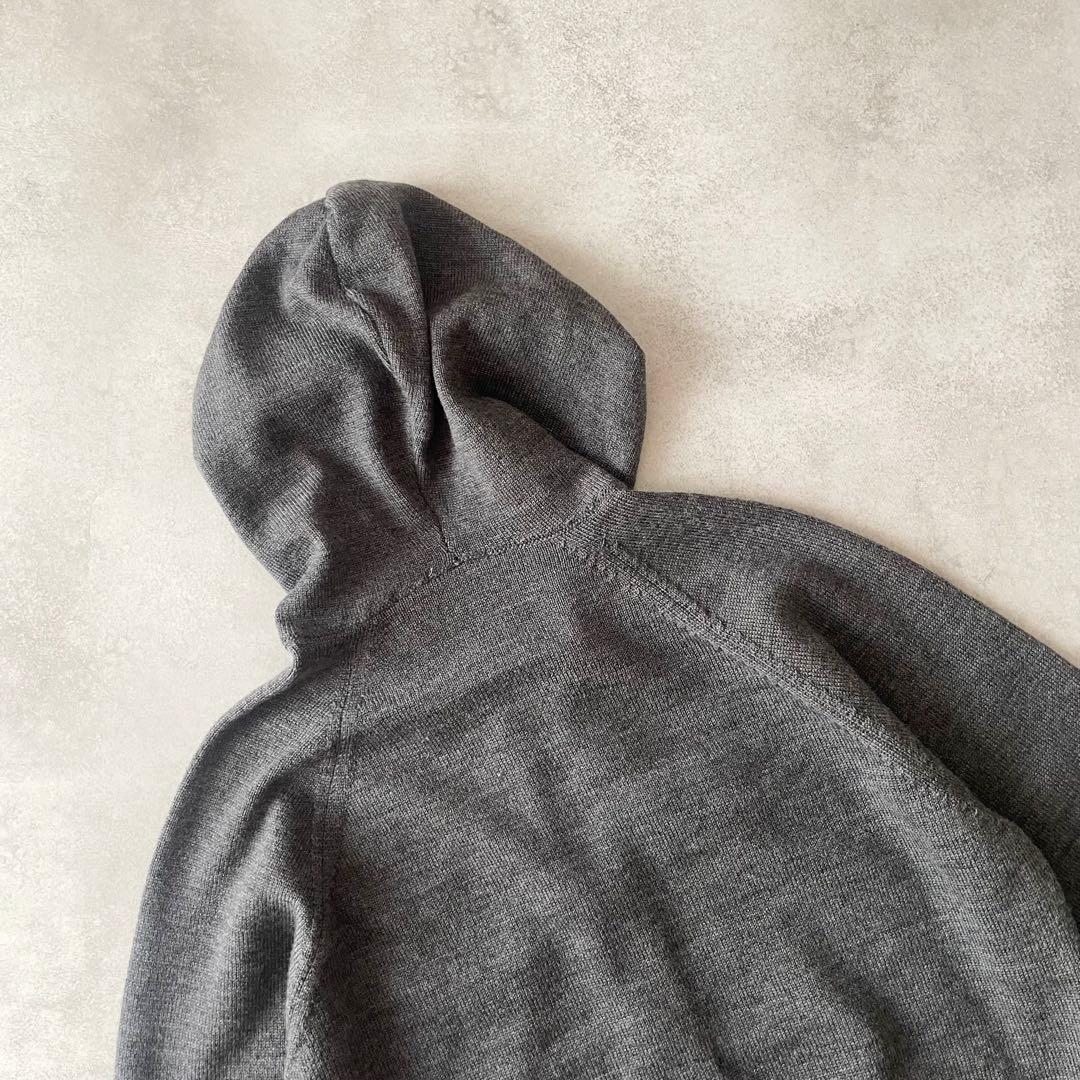 Drumohr ニットパーカー ダブルジップ グレー イタリア製 44 ウール