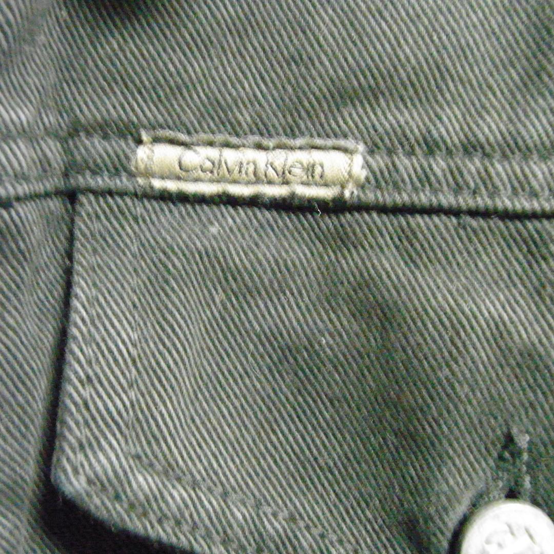 90s カルバンクラインジーンズ ブラックデニムジャケット S