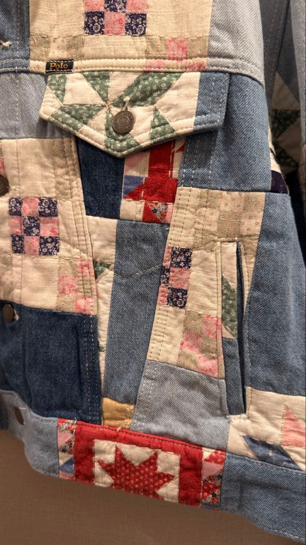 ポロラルフローレンPOLORALPHLAUREN パッチワーク デニムジャケット