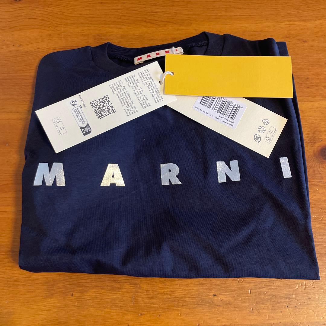 Marni マルニ　ロゴTシャツ　ネイビー