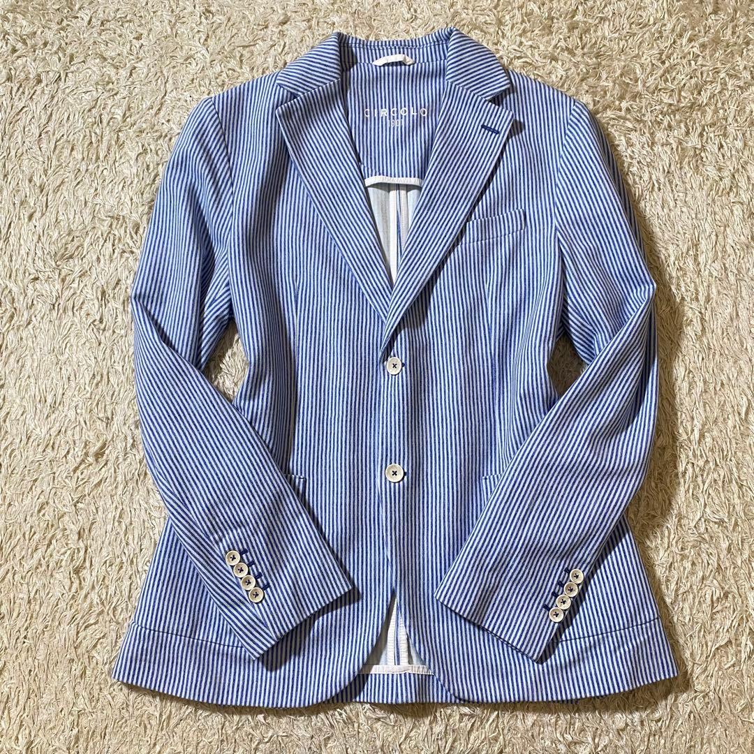 【美品】CIRCOLO 1901 チルコロ テーラードジャケット ブルー 50