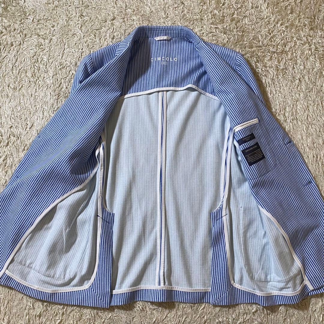 【美品】CIRCOLO 1901 チルコロ テーラードジャケット ブルー 50