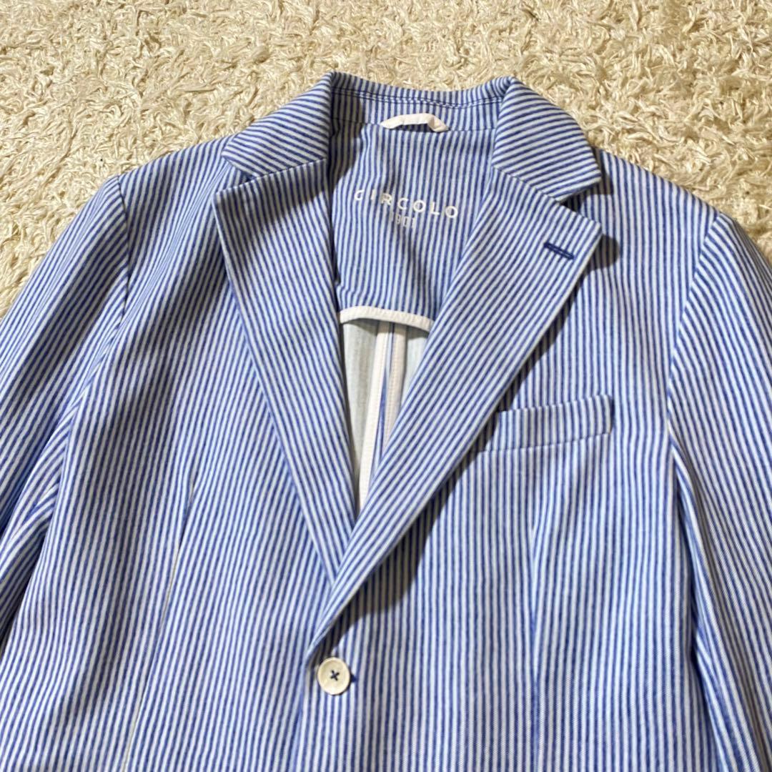 【美品】CIRCOLO 1901 チルコロ テーラードジャケット ブルー 50