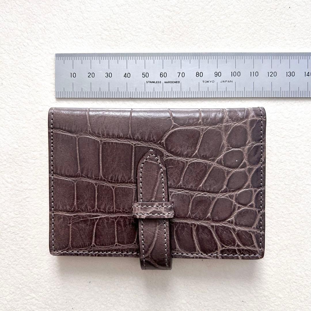 未使用　J&M デビッドソン 名刺入れ　カードケース　クロコ型押し