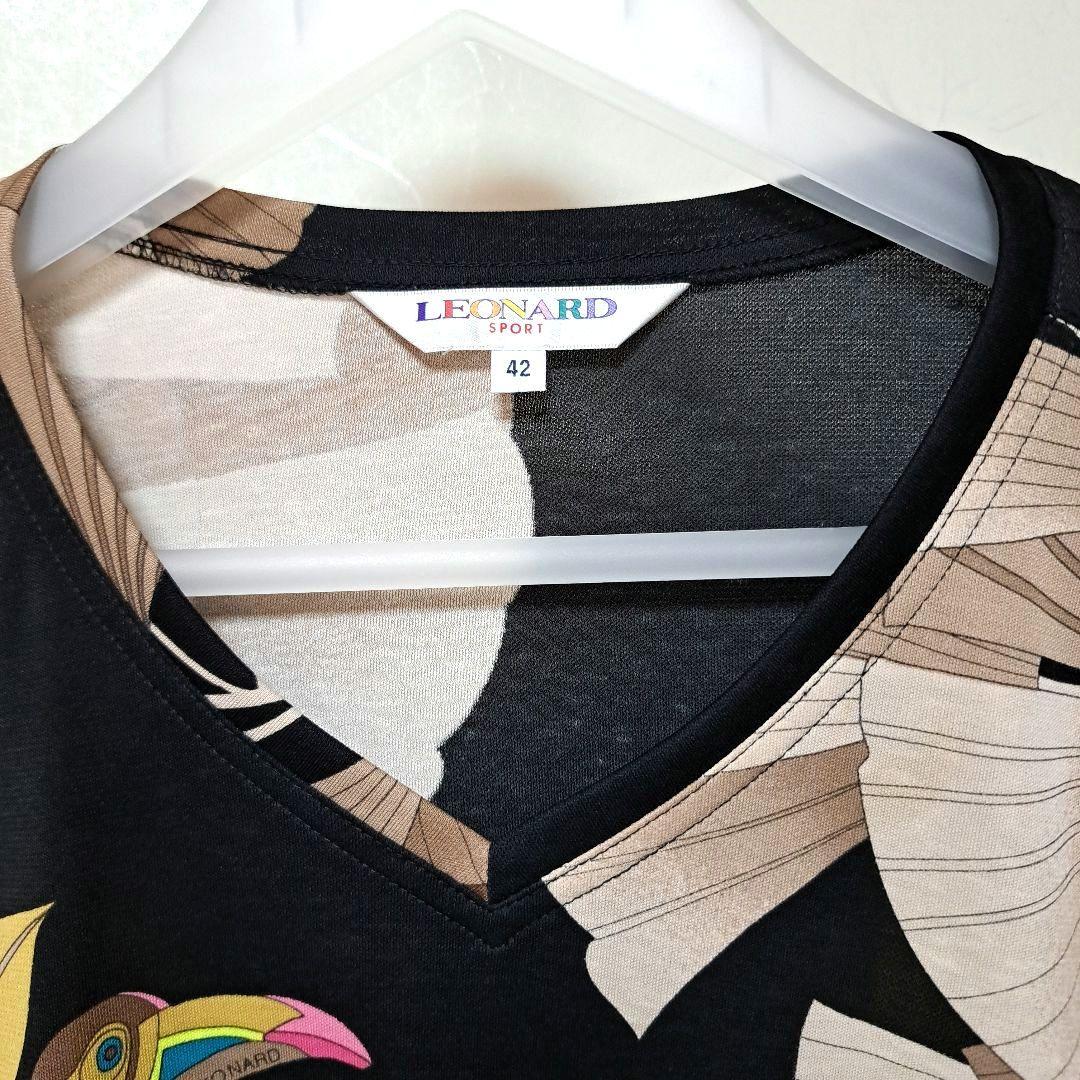 LEONARD SPORT レオナールスポーツ 七分袖カットソー 42 黒