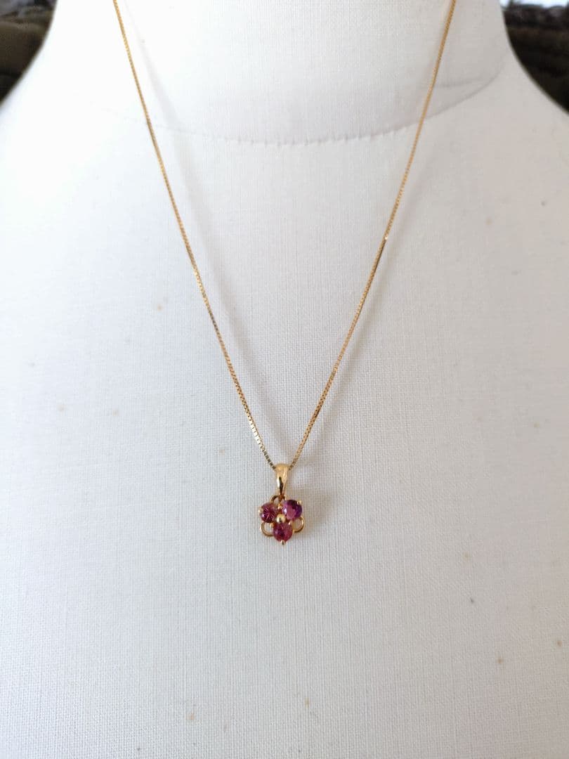 k18ピンクトルマリンペンダントトップ　刻印あり