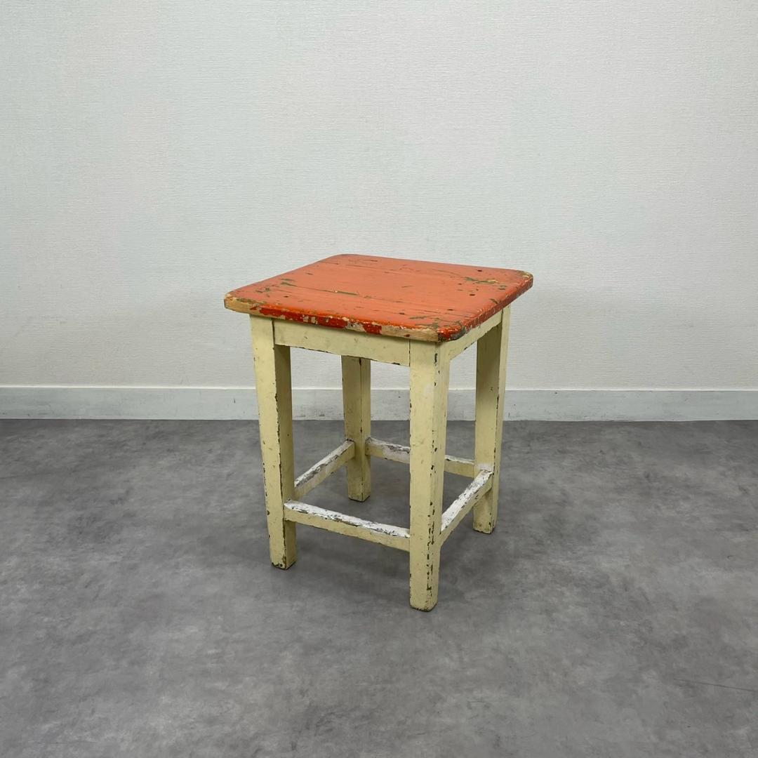 ヴィンテージ シャビー スツール サイドテーブル 飾り台 ビンテージ レトロ