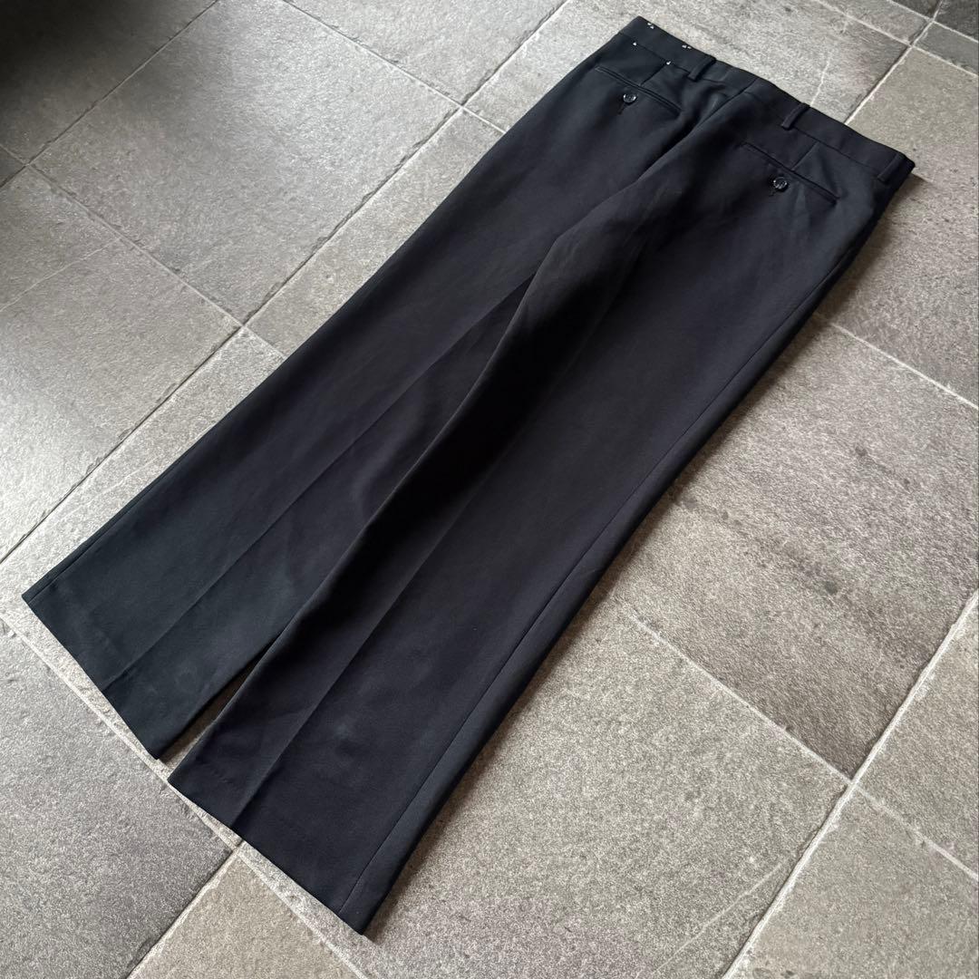 90s 【デッドストック】 ポリエステルギャバ スラックス W32/L30