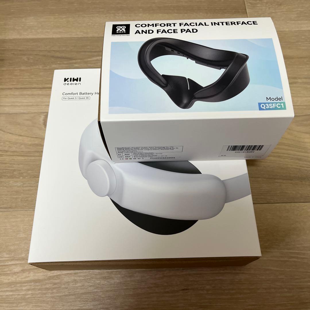  quest 3s 128gb バッテリーストラップ、フェイスパッド付き