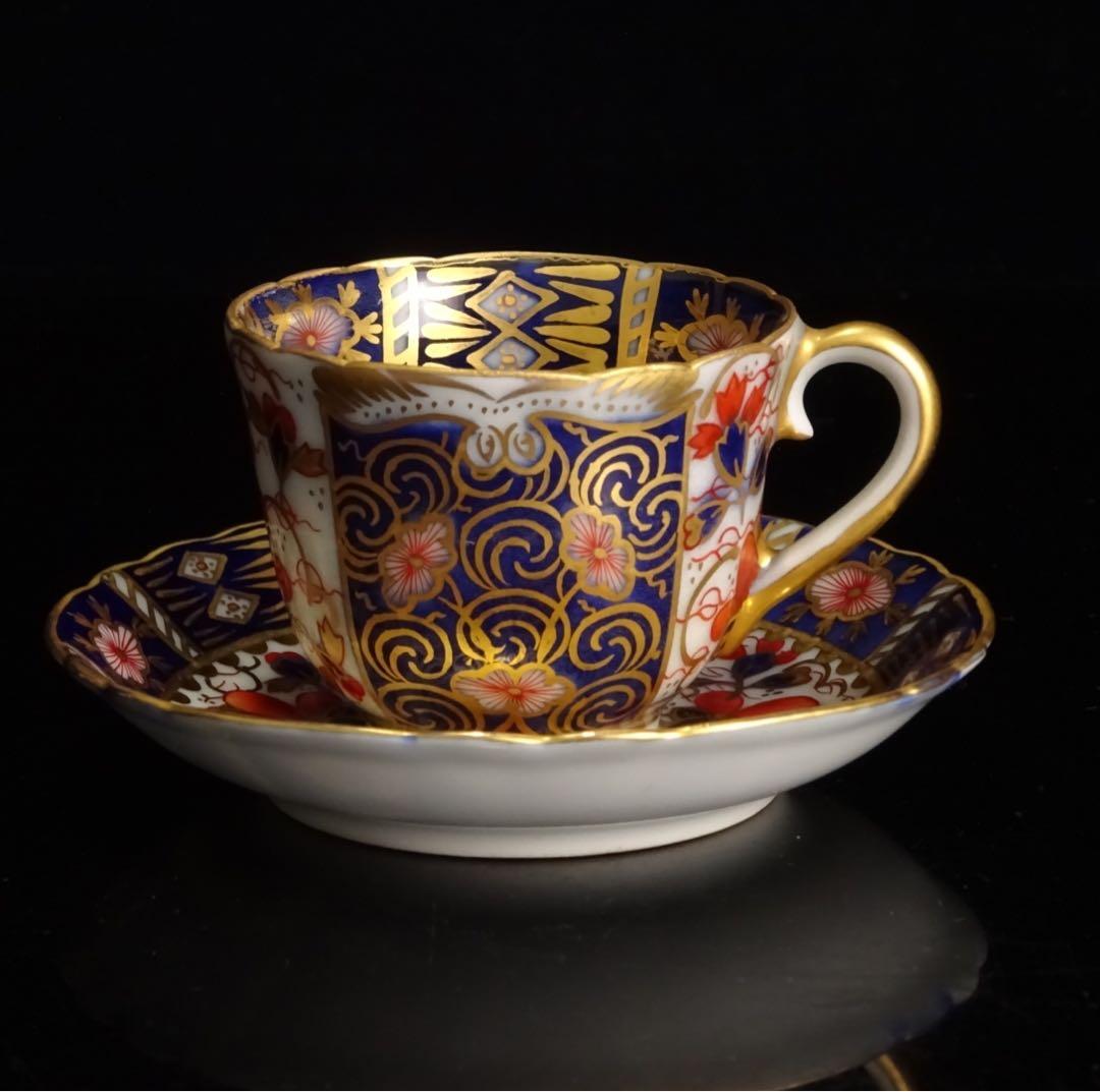 十二代　今泉　今右衛門　染錦　金彩　花文　珈琲碗　デミタス　カップ　ソーサー