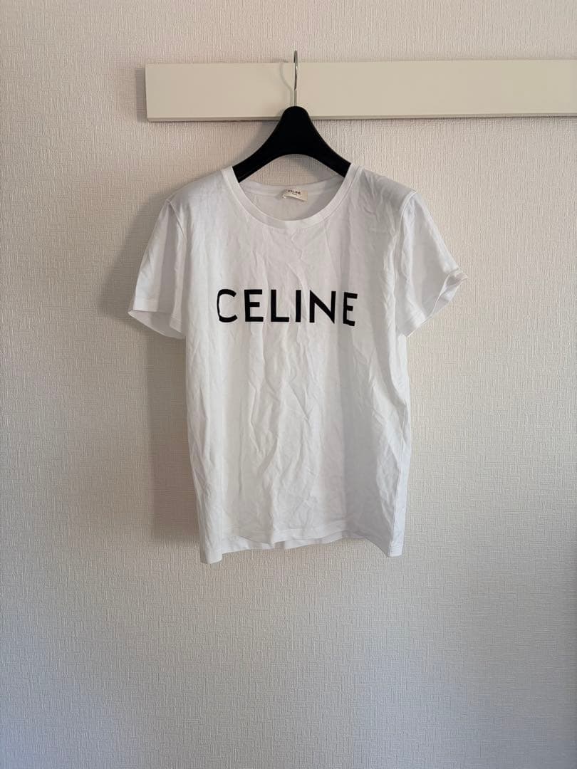 CELINE ホワイト Tシャツ Sサイズ