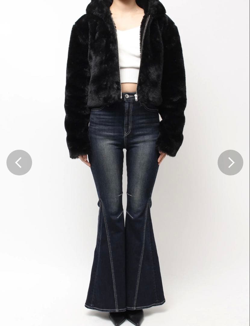 超美品 GYDA GGエコファーショートフードコート