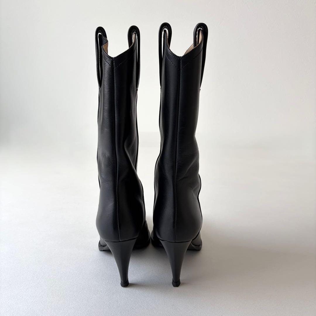 NINARICCI ニナリッチ ウエスタン ブーツ ピンヒール レザー 本革