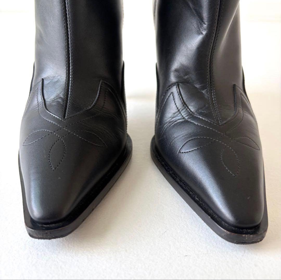 NINARICCI ニナリッチ ウエスタン ブーツ ピンヒール レザー 本革