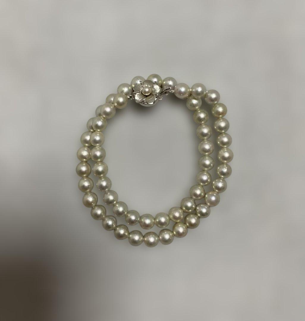 本真珠ネックレス　7.5---8.0mm ナチュラルカラー