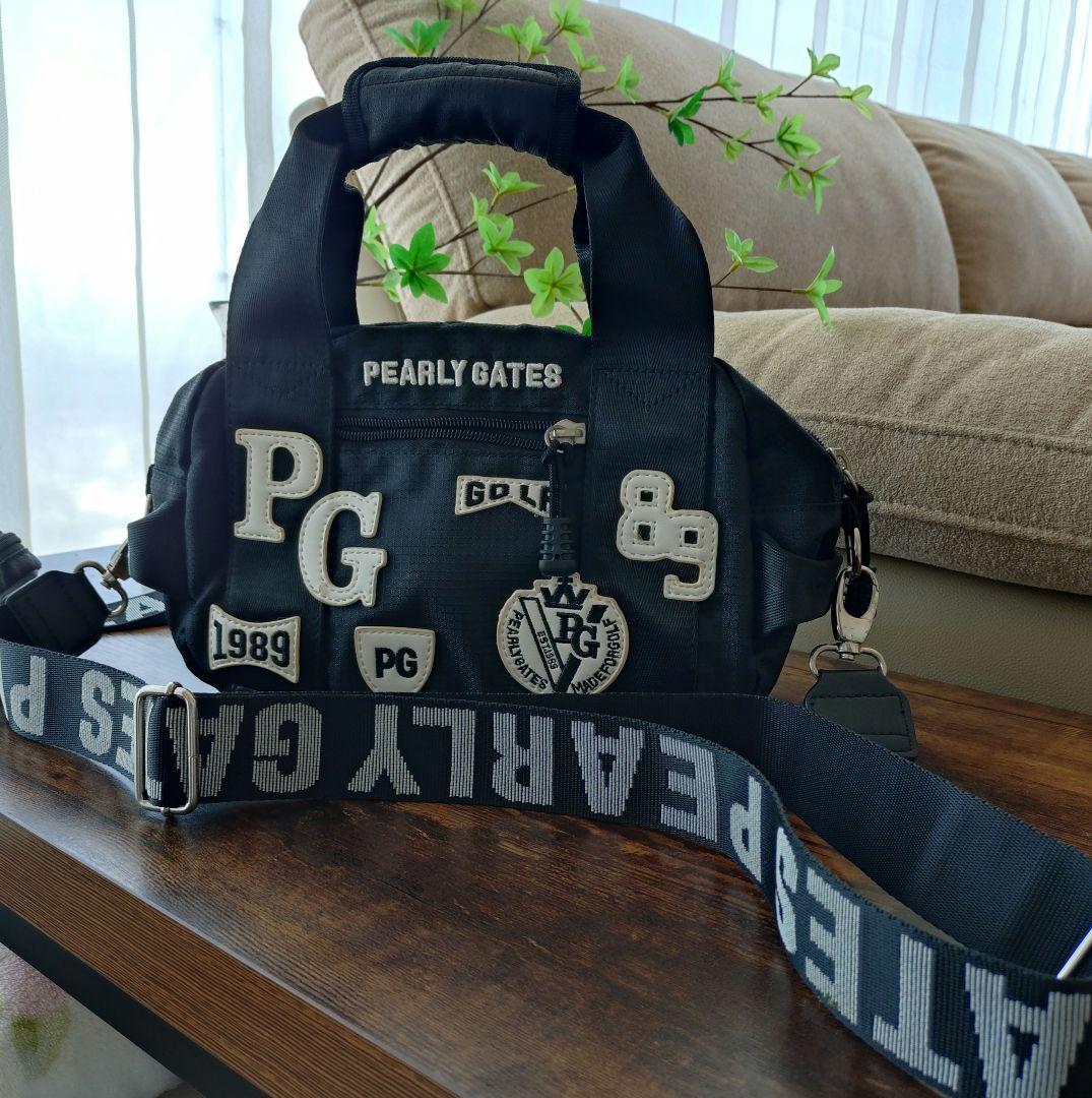 PEARLY GATES 　ラウンドバッグ 黒 PG 1989