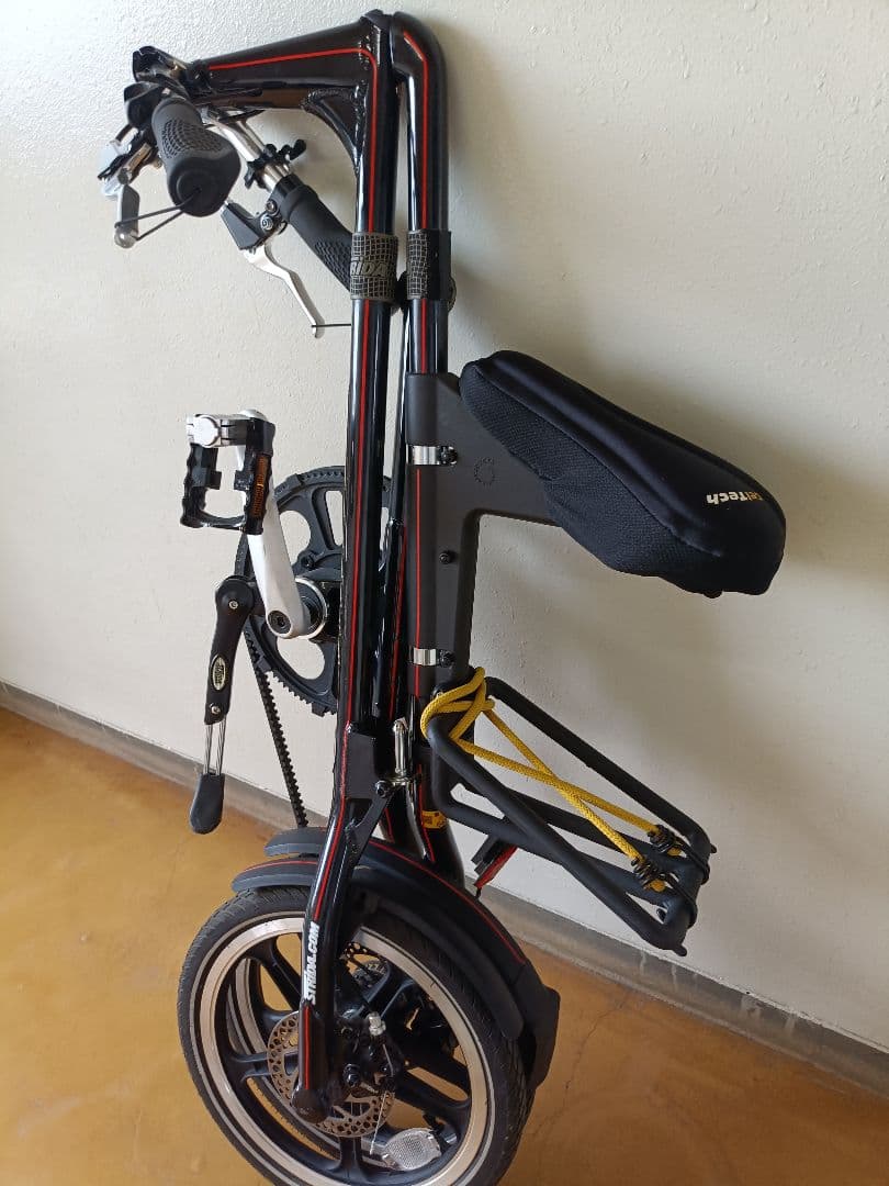 折りたたみ自転車 アルミ ブラック/レッド