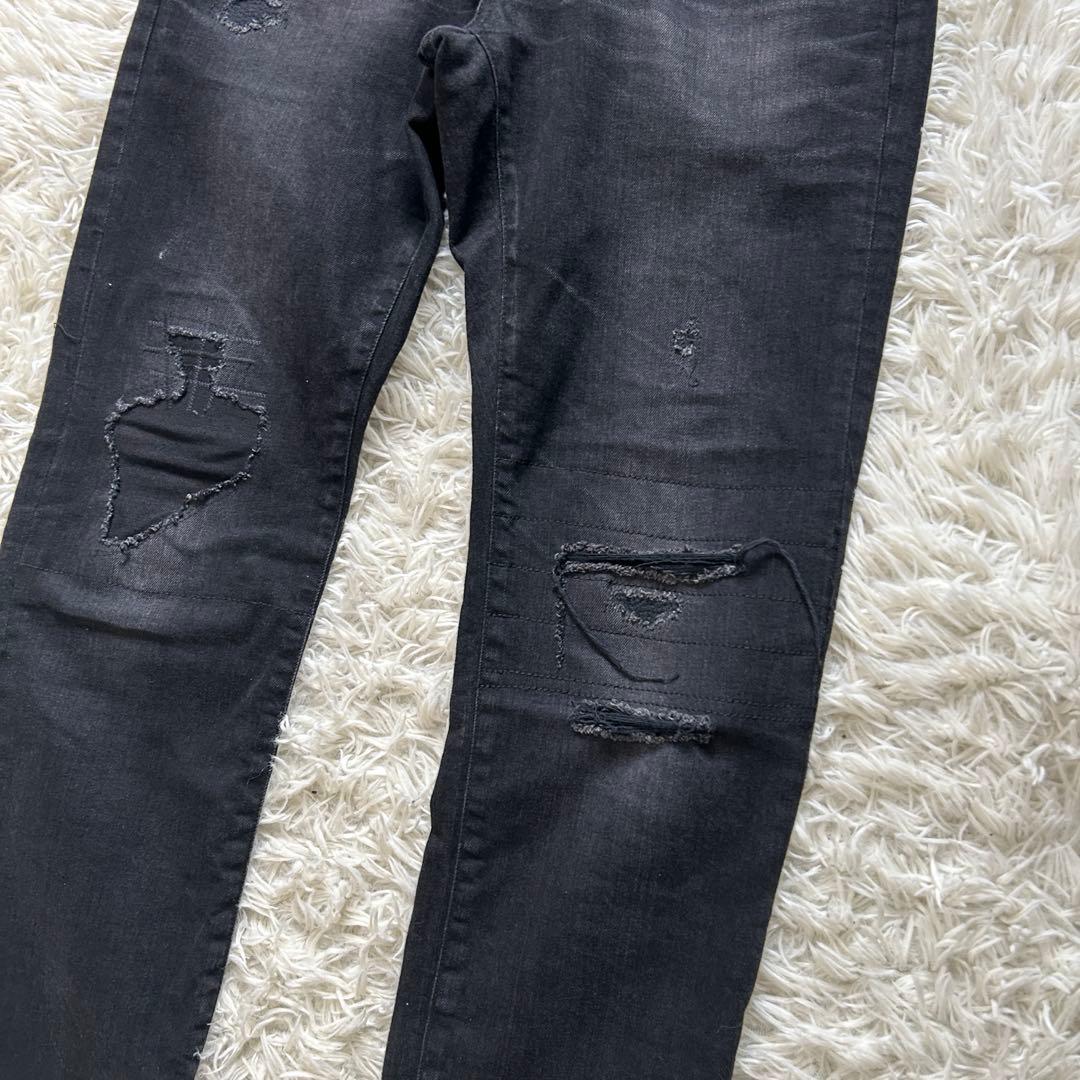 ヒステリックグラマー　デニムパンツ　ヴィンテージ加工　ブラック　W31 L32