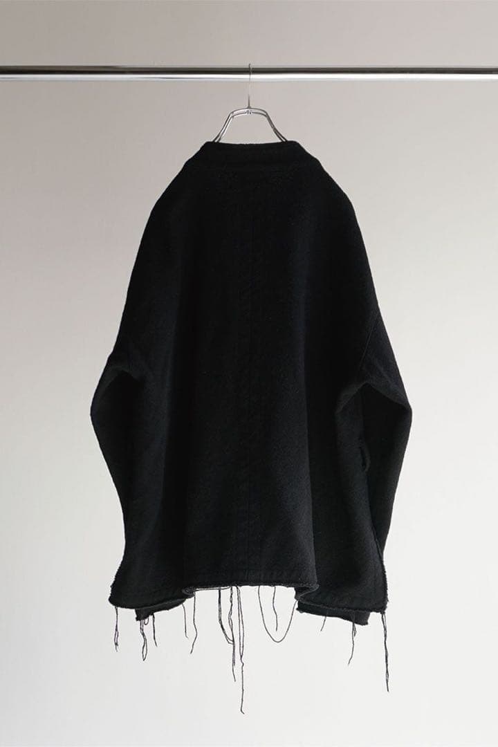 ジャケット・アウター Ancellm W/S COLLARLESS JACKET/BLACK