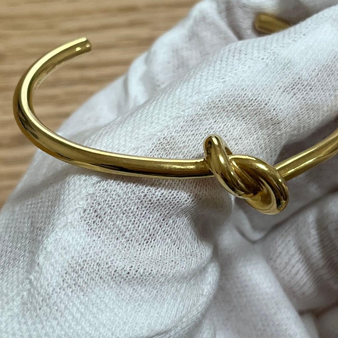 【正規品】ノット エクストラシンブレスレット / ゴールドフィニッシュ ブラス