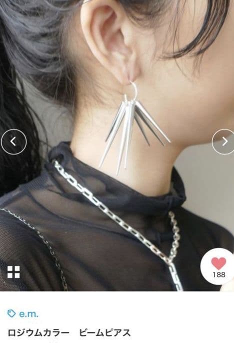 e.m. ピアス　スタッド　スタッヅ　椎名林檎