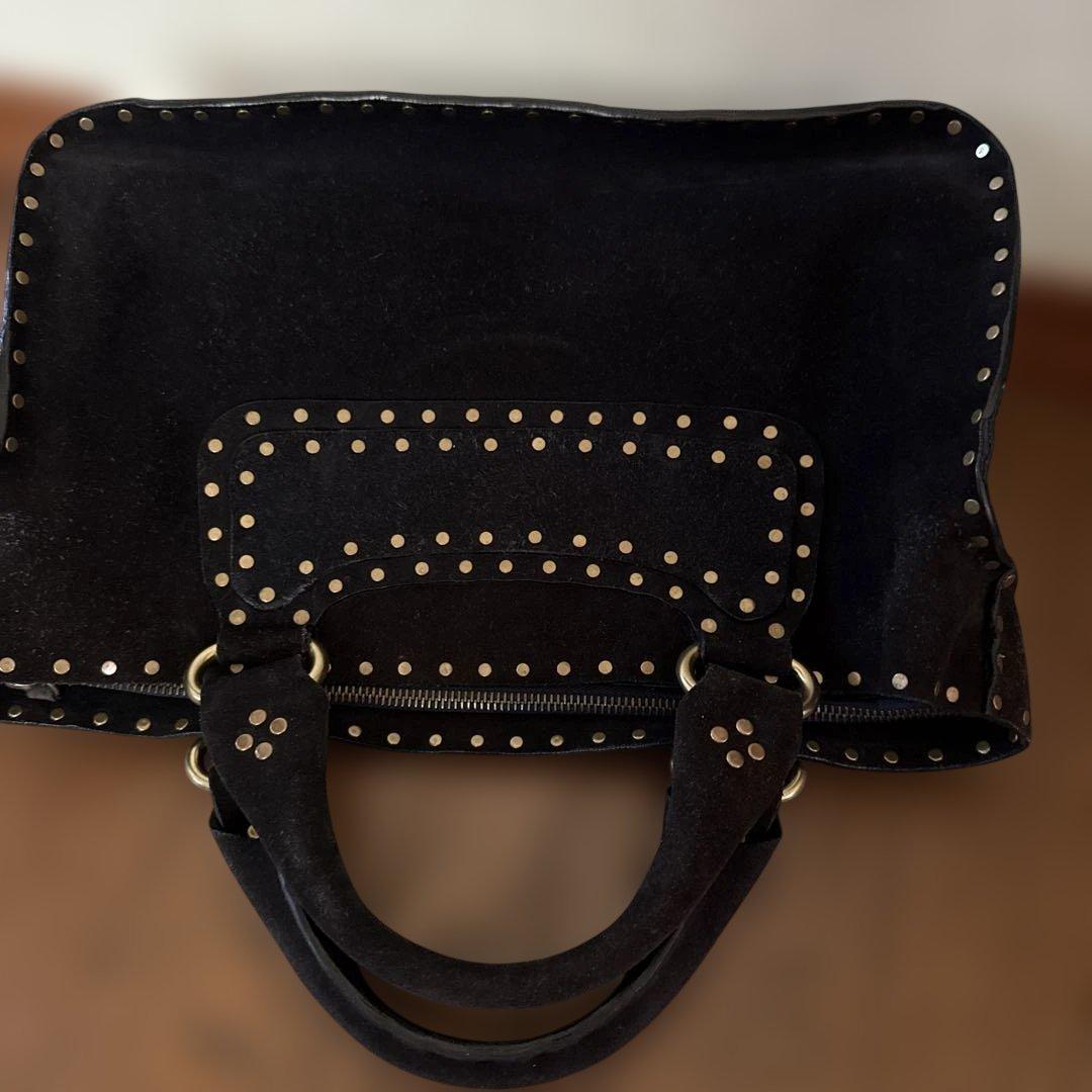 セリーヌ　ブギーバッグ　黒　スタッズ使い　ハンドバッグ