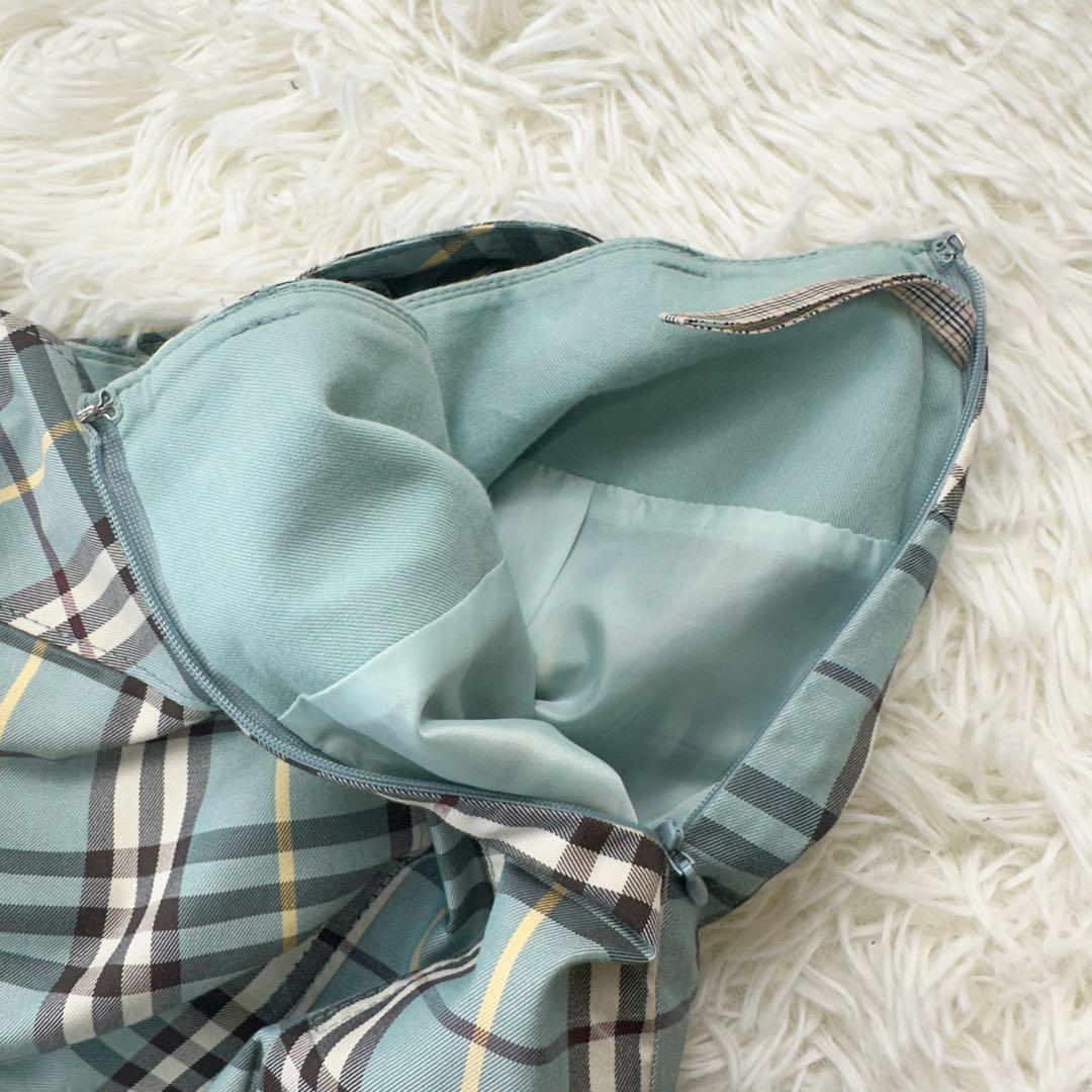 バーバリーブルーレーベル ノバチェック ミニ プリーツ スカート 希少カラー