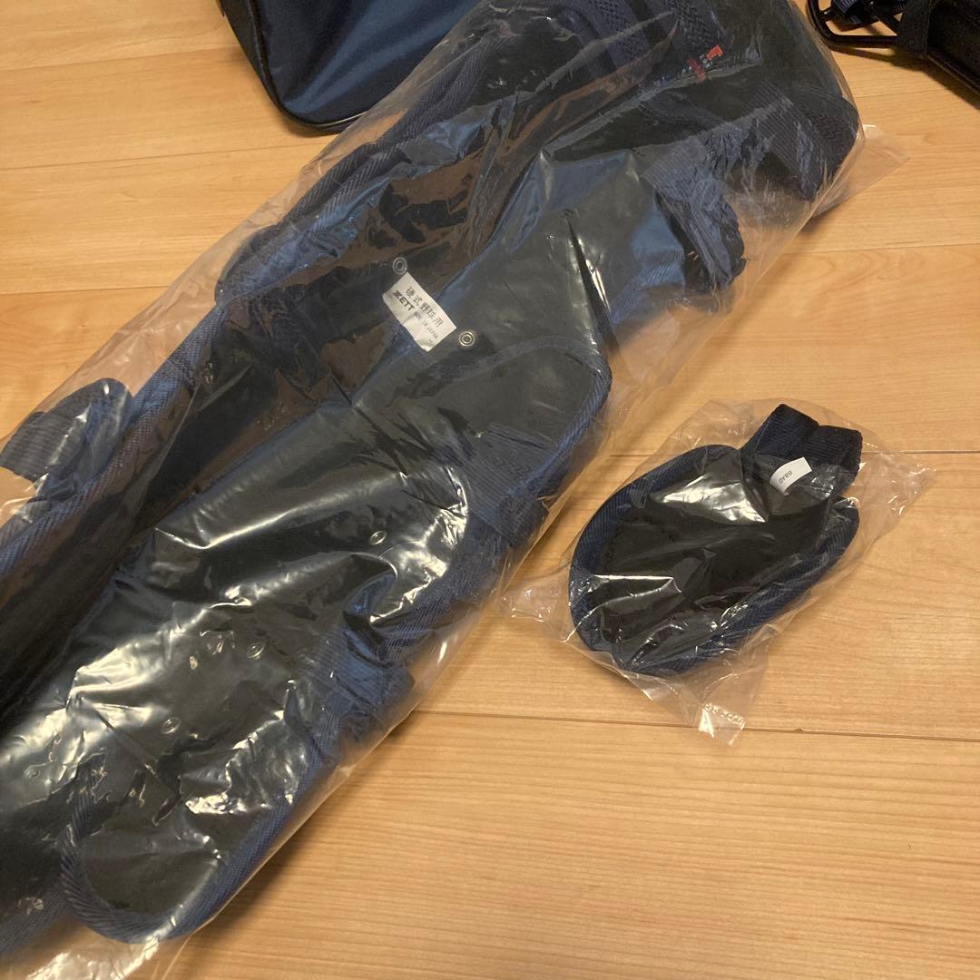 ZETT BL017N 硬式 キャッチャー防具 4点 ネイビー 新品レガース