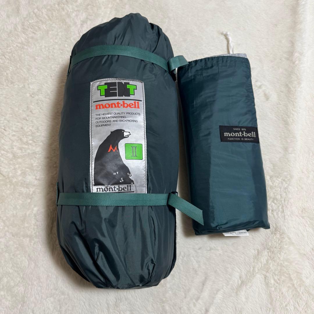 美品モンベル　ムーンライトテント2型アイボリー　純正グランドシート付ゆるキャン