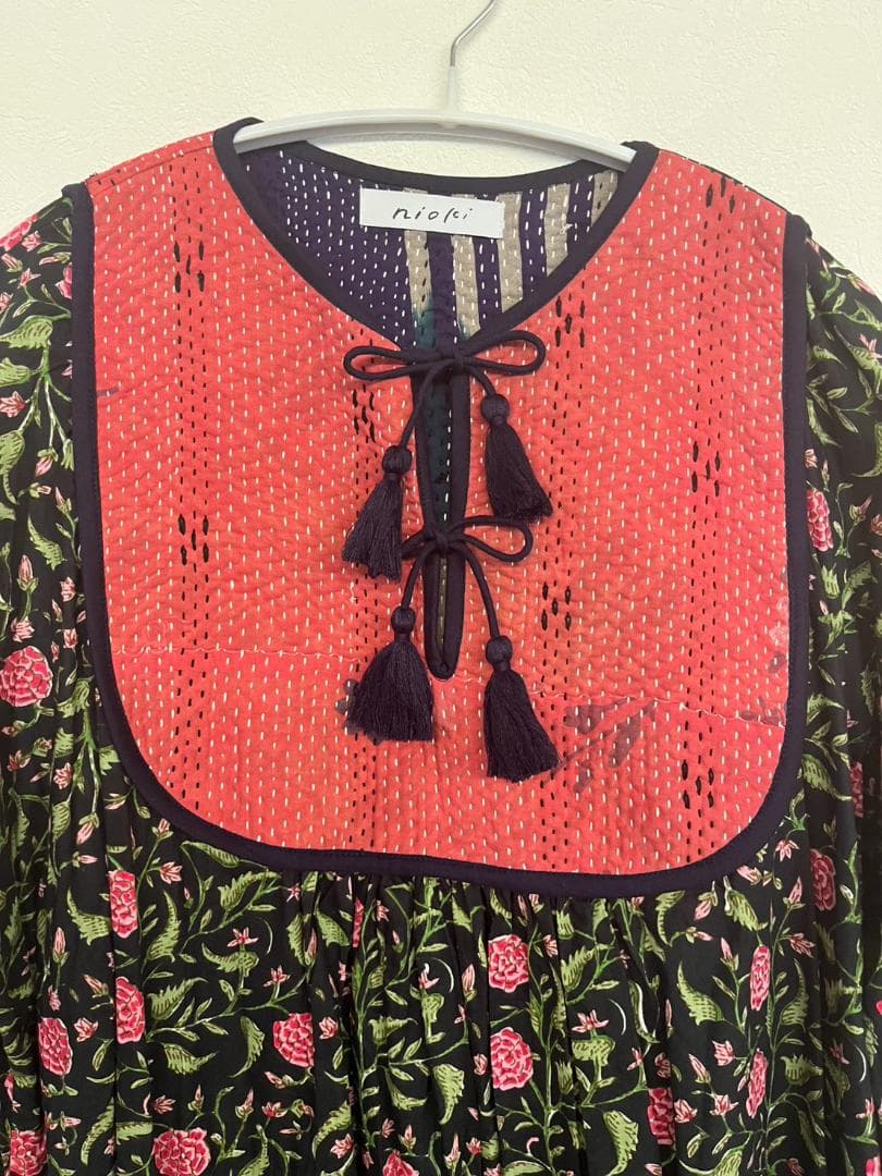 (訳あり)niokiニウーキワンピースpink×black※小さな傷あり