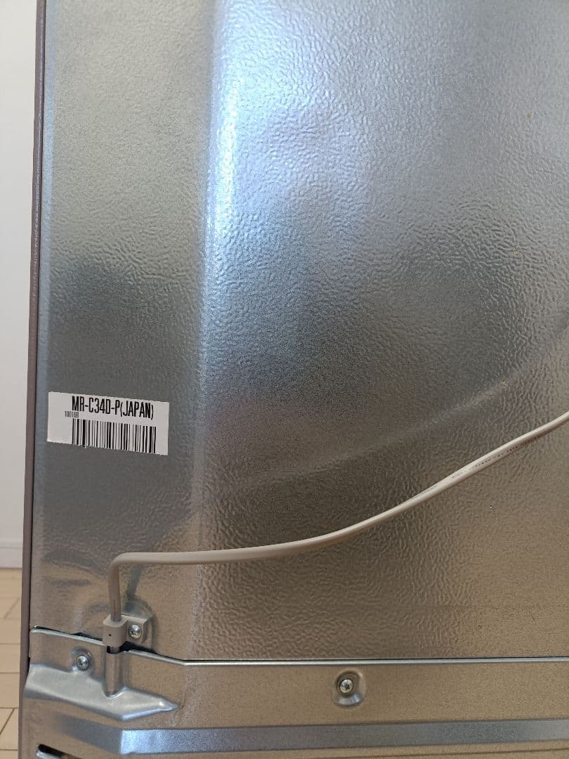 三菱ノンフロン冷凍冷蔵庫MR-C34D-P形　2018年製