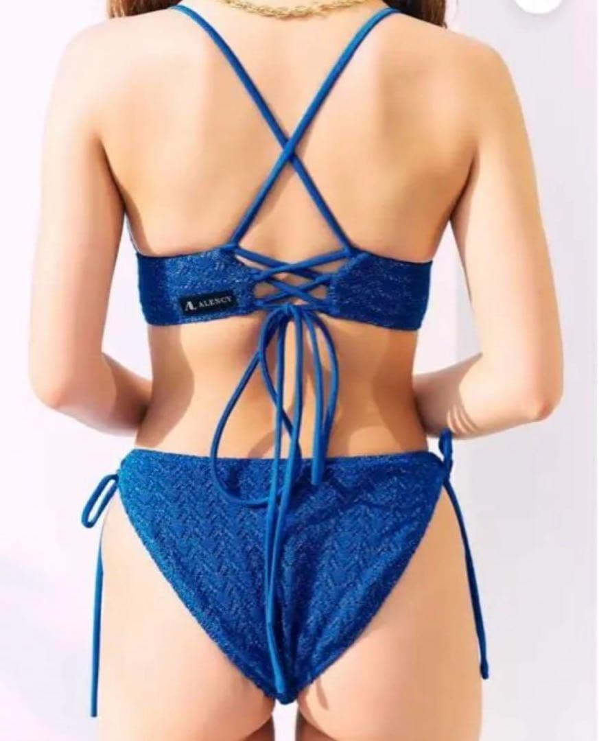 アレンシー　ラメニットビキニ　ブルー