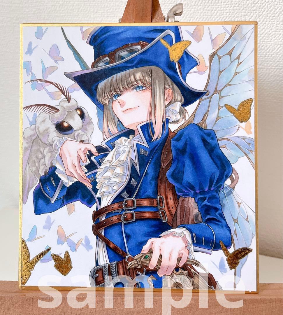 ✴︎ mil ✴︎　手描き　イラスト　色紙