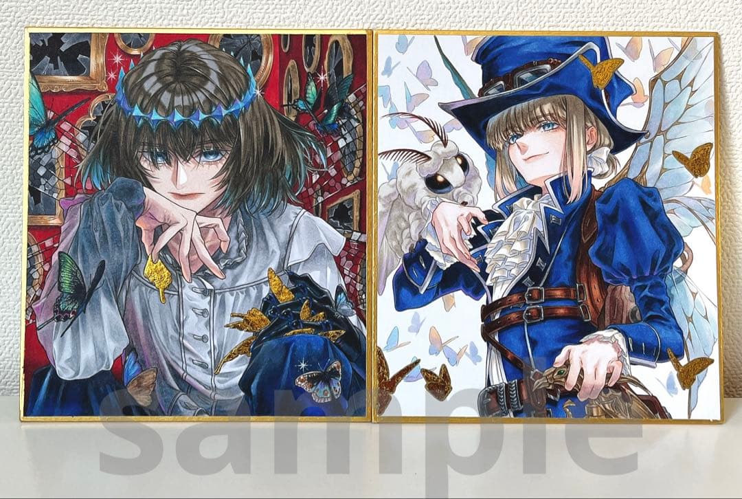 ✴︎ mil ✴︎　手描き　イラスト　色紙