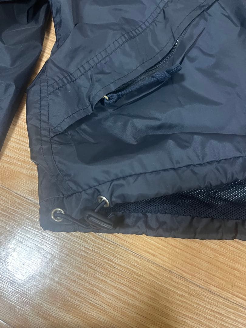 90s ARMANI JEANS ナイロンジャケット　短丈　ワイド　ネイビー