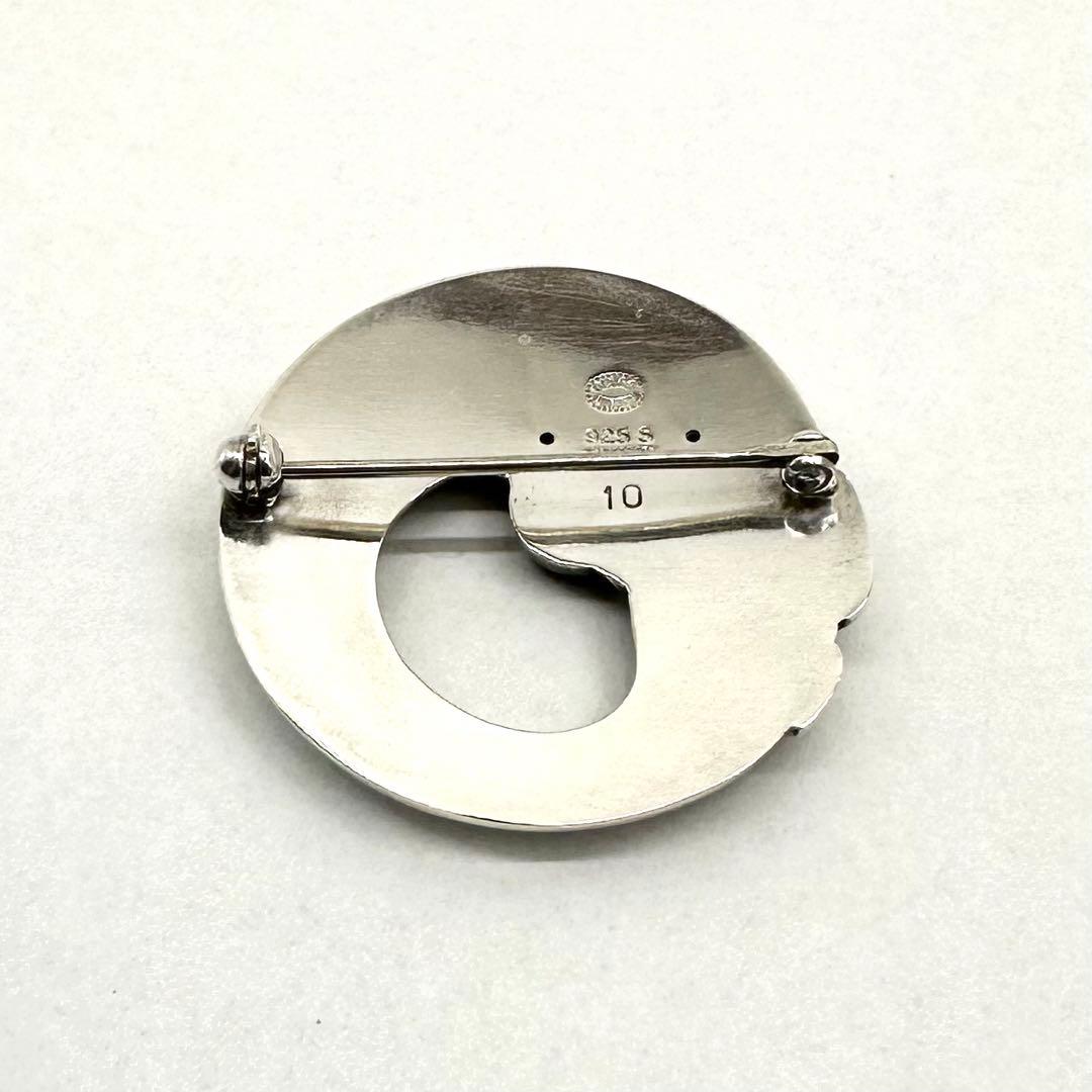 ★美品★ジョージジェンセン★10★魚★ブローチ★サークル★ラウンド★