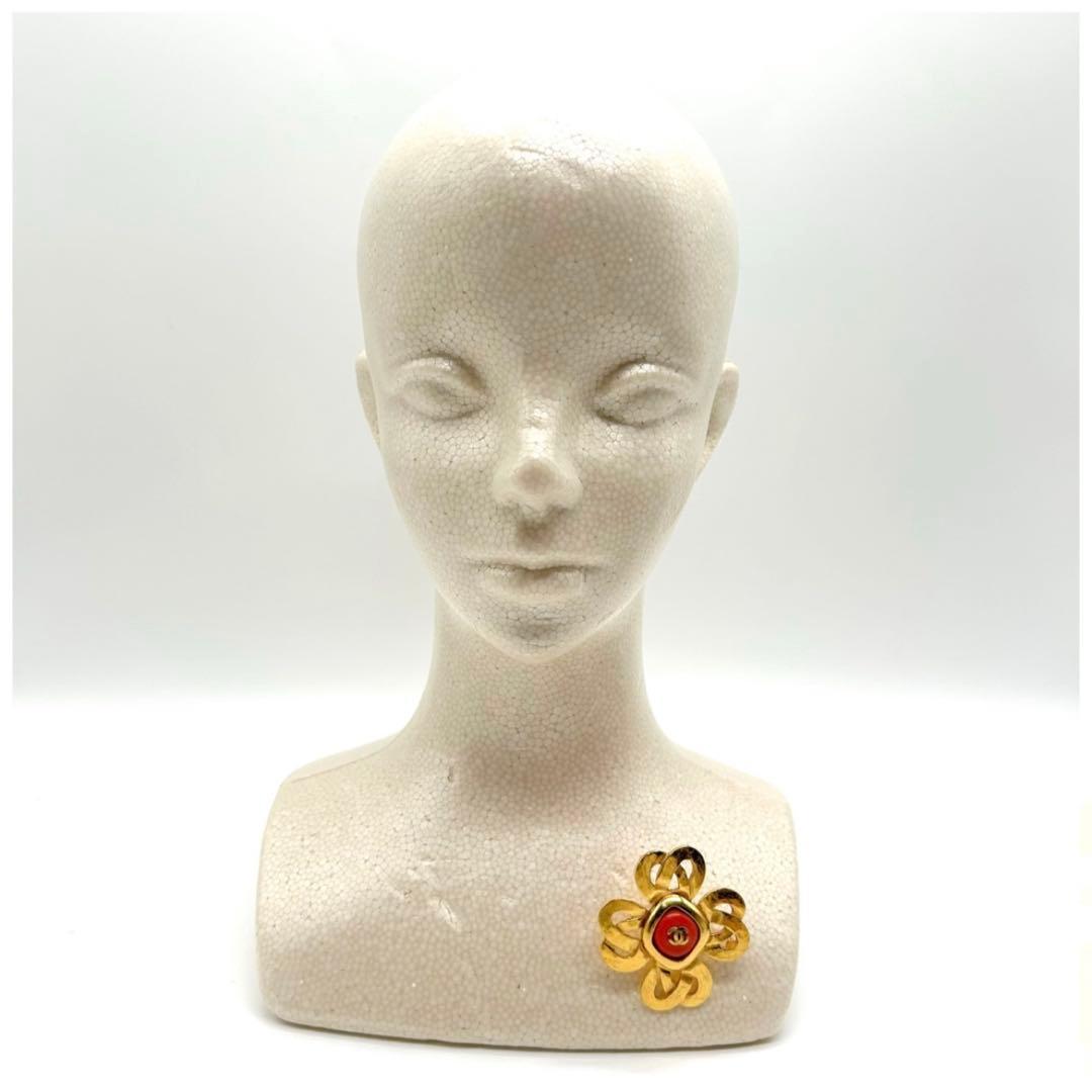 CHANEL シャネル　ブローチ　ココマーク ゴールド カラーストーン 97P