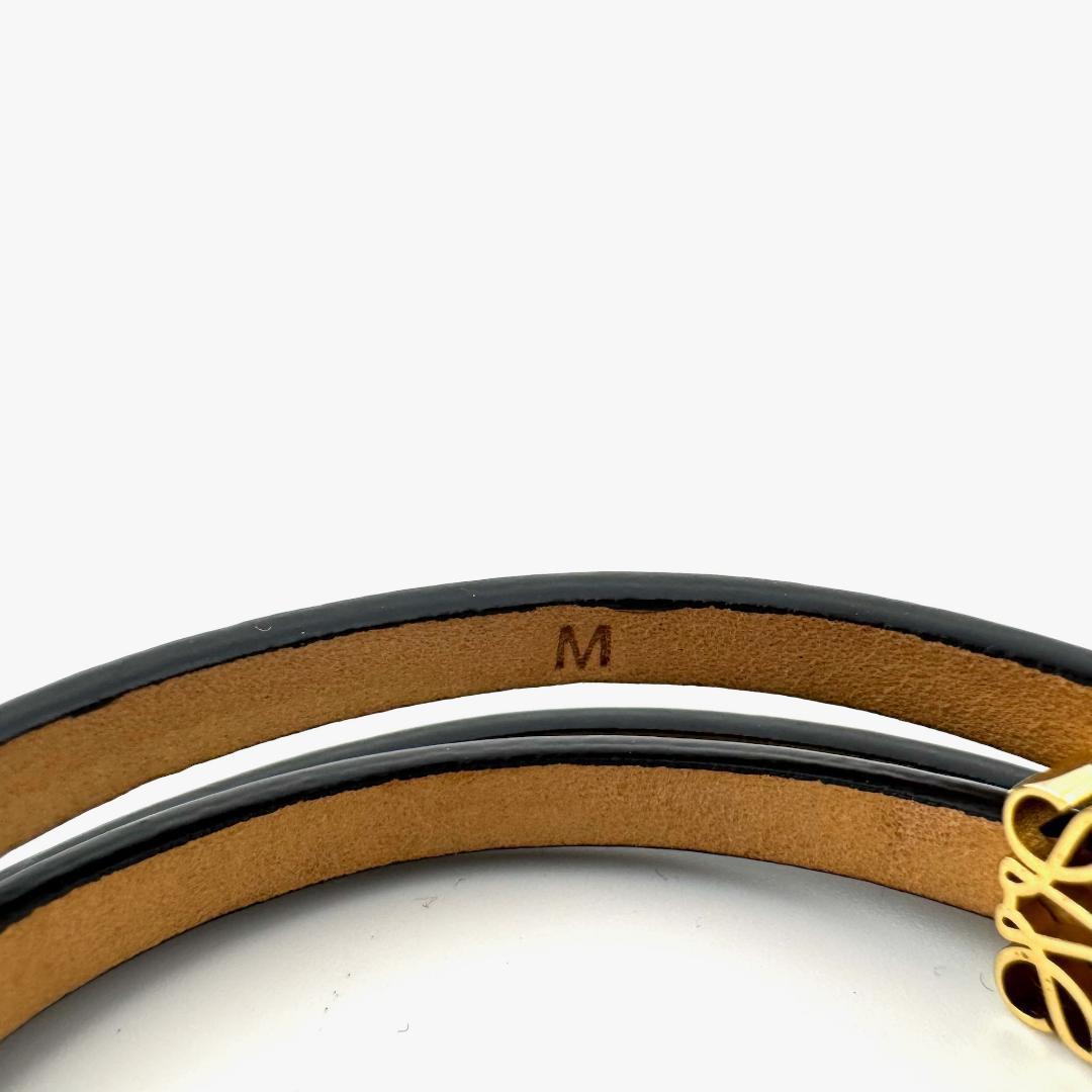 ロエベ アナグラム ツイスト バングル J920240 ブレスレット レザー